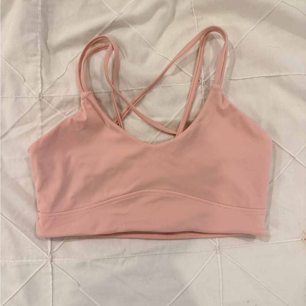 Women's Pink Strappy sports bra